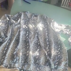 Snakeskin Print Blouse